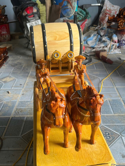 Xe ngựa kéo pháo thùng rượu - Cơ Sở Sản Xuất Thùng Gỗ Phước Minh